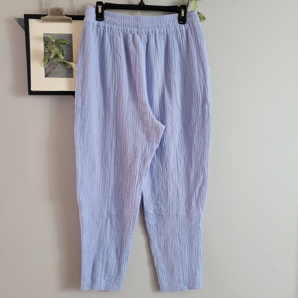 Anthropologie Saturday Sunday Vera Gauzy Pull On Cropped Cotton Lounge Pants S - Picture 6 of 10